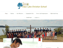 Tablet Screenshot of clearlakechristianschool.com